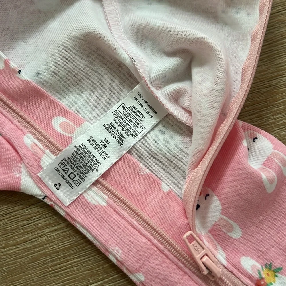 🐇 Little Me Baby Girl Bunny One Piece Romper 12 months